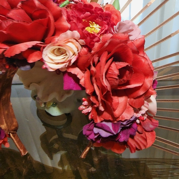 Day of The Dead Floral Tall Crown - Picture 4 of 7